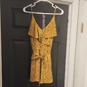 Main Strip Mustard Animal Print Jumpsuit